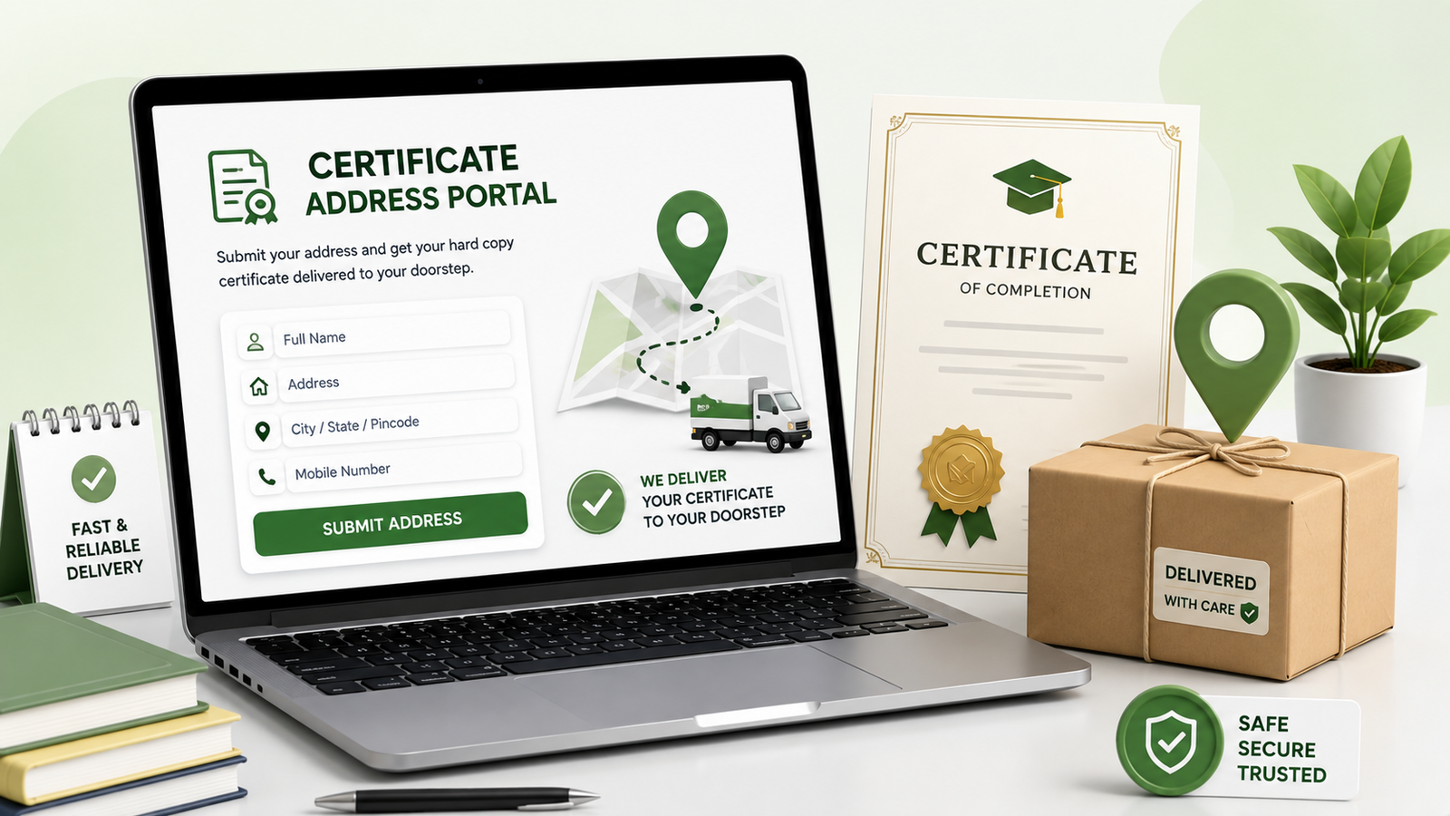 Ama Computer Academy Hard Copy Certificate Address Collection Portal